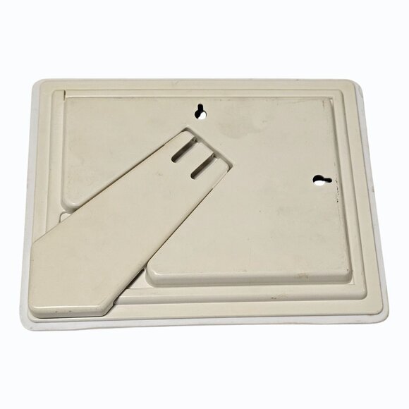 Vtg Picture Frame Porcelain Orchid Orange Floral Metallic Copper Accents Japan - Picture 9 of 10